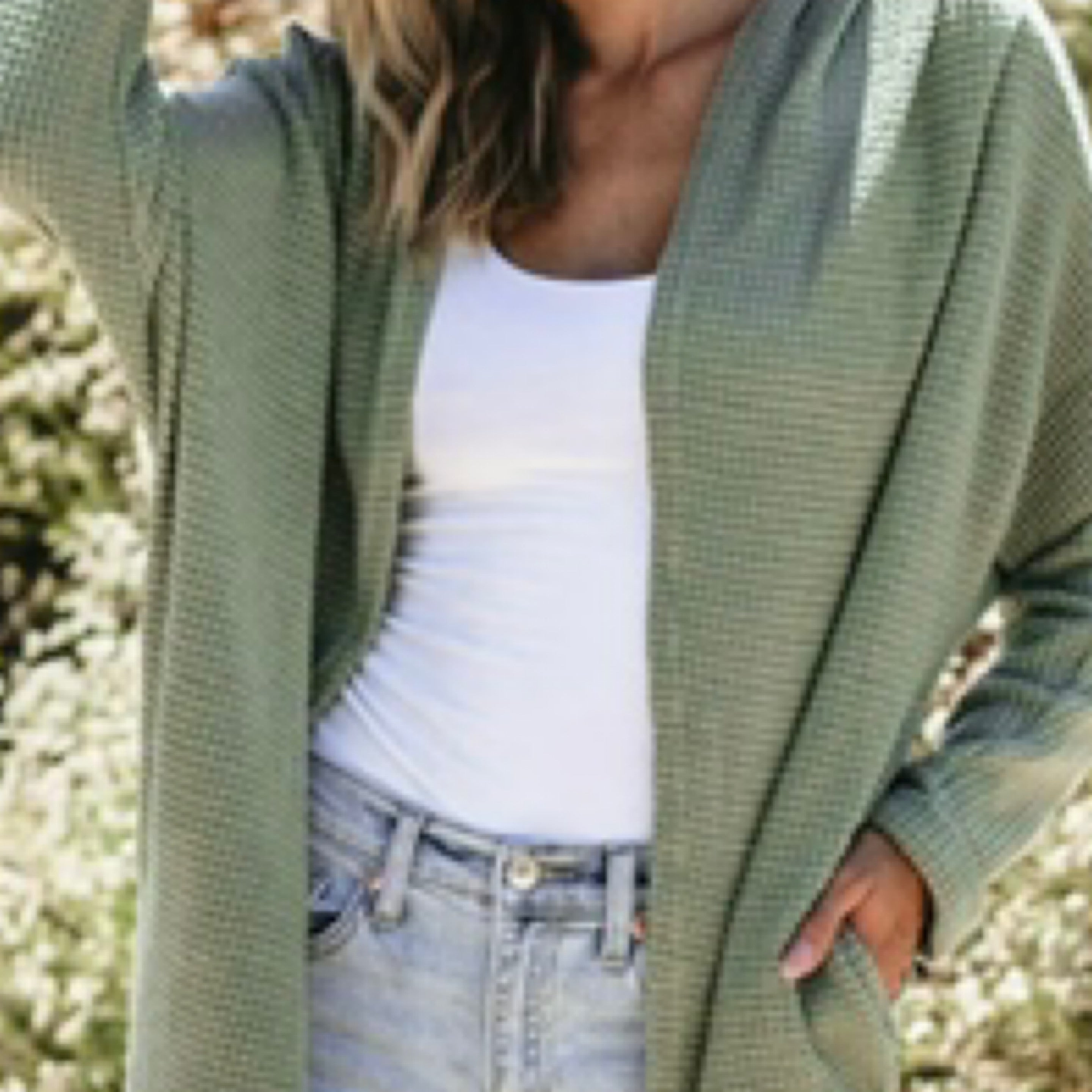 トップス WACKOMARIA/WAFFLE KNIT CARDIGAN(GREEN) TIGHT / WAFFLE KNIT CARDIGAN（GREEN）